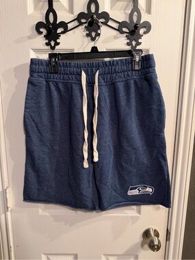 Men's Navy Athletic Drawstring Shorts with Team Logo